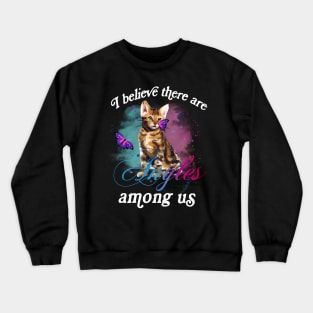 I BELIEVE THERE ARE ANGELS AMONG US BENGAL CAT Crewneck Sweatshirt